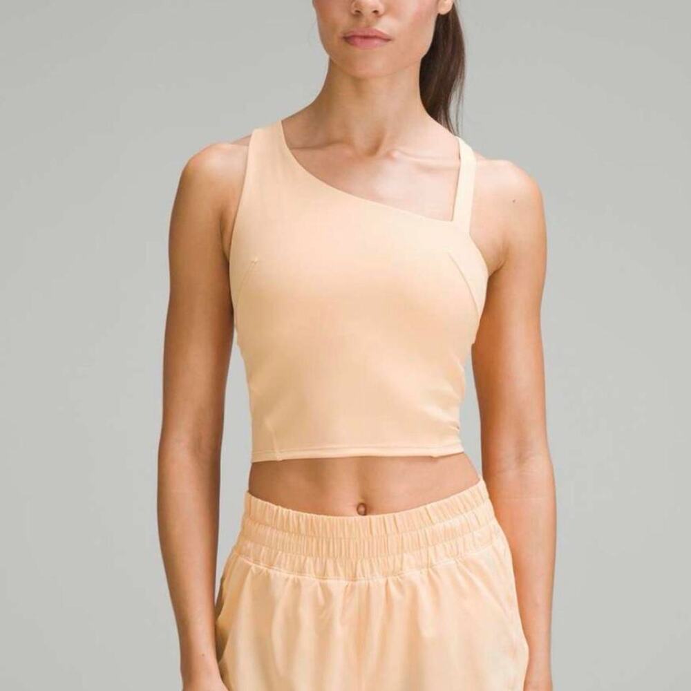 Lululemon Everlux Asymmetrical Tennis Tank Top in Summer Glow Size 4